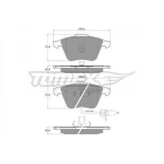 Гальмівна колодка дискова (TX 13-14) TOMEX 651372