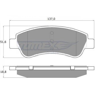 Гальмівна колодка дискова (TX 13-27) TOMEX 651383