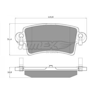 Гальмівна колодка дискова (TX 13-52) TOMEX 651407