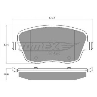 Гальмівна колодка дискова (TX 13-59) TOMEX 651413