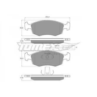 Гальмівна колодка дискова (TX 14-11) TOMEX 651458