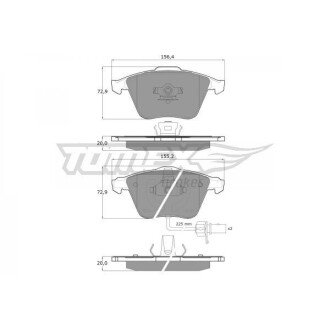 Гальмівна колодка дискова (TX 14-23) TOMEX 651464