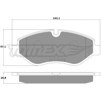 Гальмівна колодка дискова (TX 14-25) TOMEX 651466