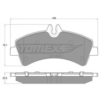 Гальмівна колодка дискова (TX 14-26) TOMEX 651467