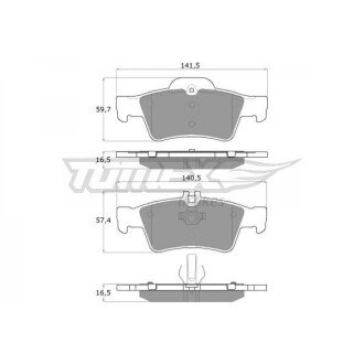 Гальмівна колодка дискова (TX 14-30) TOMEX 651471
