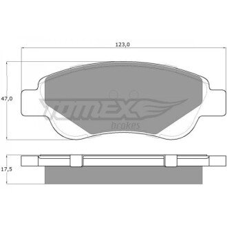 Гальмівна колодка дискова (TX 14-37) TOMEX 651477