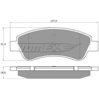 Гальмівна колодка дискова (TX 14-64) TOMEX 651499