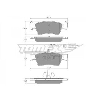 Гальмівна колодка дискова (TX 14-80) TOMEX 651512