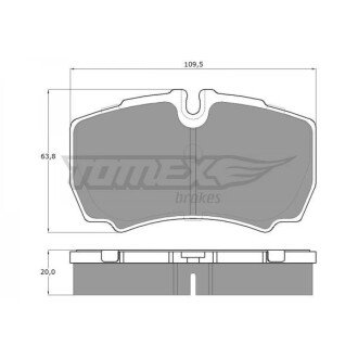 Гальмівна колодка дискова (TX 15-11) TOMEX 651536