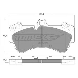 Гальмівна колодка дискова (TX 15-16) TOMEX 651540