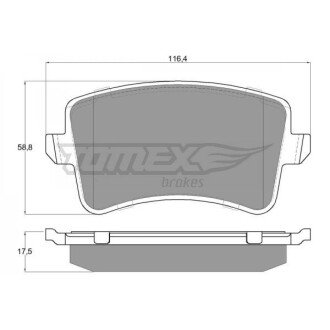 Гальмівна колодка дискова (TX 15-81) TOMEX 651574