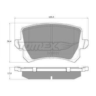 Гальмівна колодка дискова (TX 15-83) TOMEX 651576