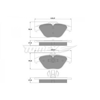 Гальмівна колодка дискова (TX 16-01) TOMEX 651585