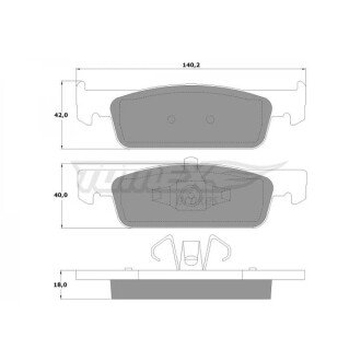 Гальмівна колодка дискова (TX 16-94) TOMEX 651658