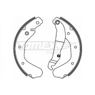 Гальмівна колодка барабанна (TX 20-15) TOMEX 652012