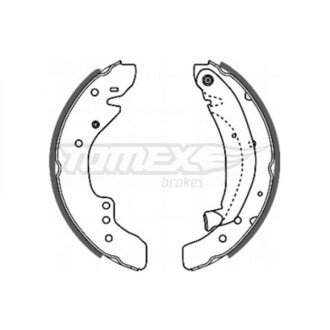 Гальмівна колодка барабанна (TX 20-29) TOMEX 652025