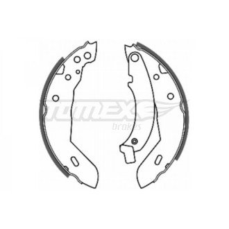 Гальмівна колодка барабанна (TX 20-40) TOMEX 652036