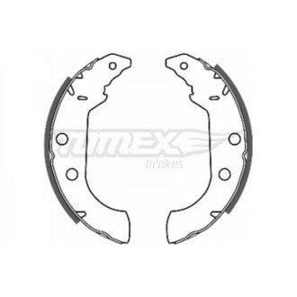 Гальмівна колодка барабанна (TX 20-67) TOMEX 652063