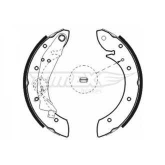 Гальмівна колодка барабанна (TX 20-75) TOMEX 652070