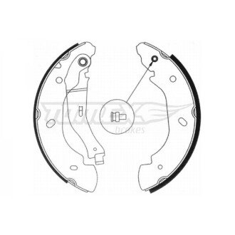 Гальмівна колодка барабанна (TX 20-94) TOMEX 652088