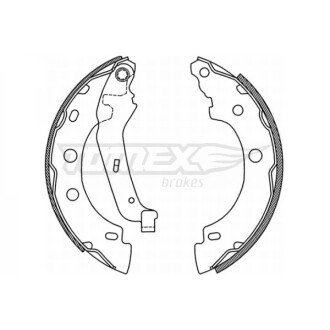 Гальмівна колодка барабанна (TX 21-00) TOMEX 652094