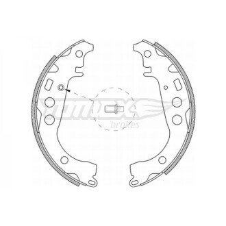 Гальмівна колодка барабанна (TX 21-09) TOMEX 652103