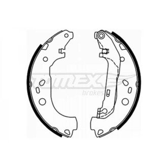 Гальмівна колодка барабанна (TX 21-87) TOMEX 652176