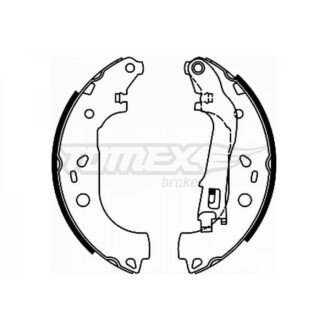 Гальмівна колодка барабанна (TX 21-98) TOMEX 652186