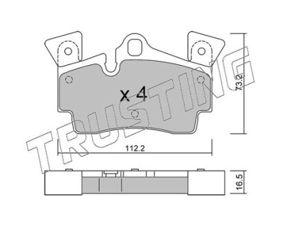 Колодки гальмівні дискові TRUSTING 671.1