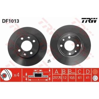 Гальмівний диск TRW DF1013