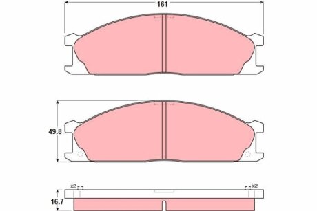 Тормозные колодки, дисковые. TRW GDB1017