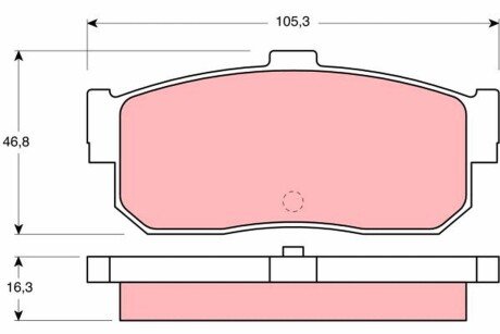 Комплект гальмівних колодок TRW GDB1172