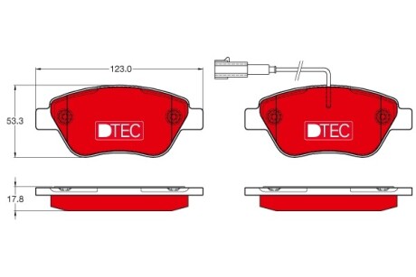 Тормозные колодки, дисковые. TRW GDB1654DTE