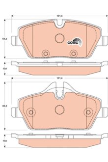 Комплект гальмівних колодок з 4 шт. дисків TRW GDB1870