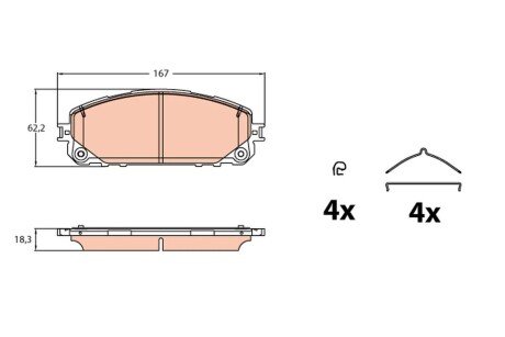 Гальмівні колодки, дискові TRW GDB2142