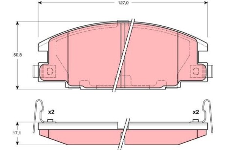 Тормозные колодки, дисковые. TRW GDB3161