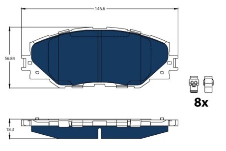 Тормозные колодки, дисковые. TRW GDB3424BTE