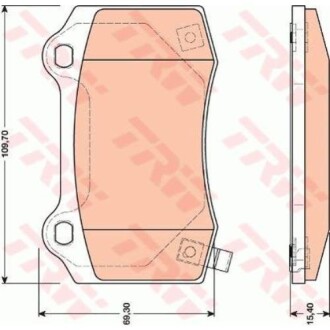 Тормозные колодки, дисковые. TRW GDB4171