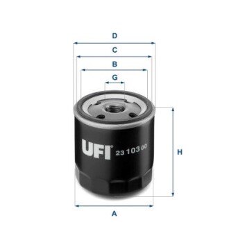 Фільтр масляний UFI 23.103.00