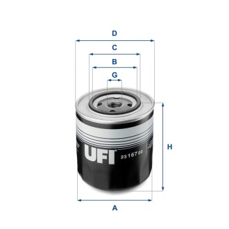 Фільтр масляний UFI 23.167.00