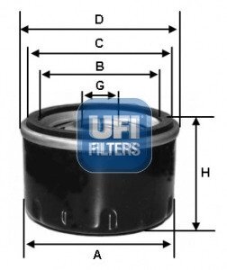 Фильтр масляный UFI 23.182.00