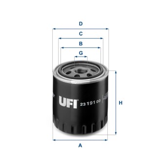 Фільтр масляний UFI 23.191.00