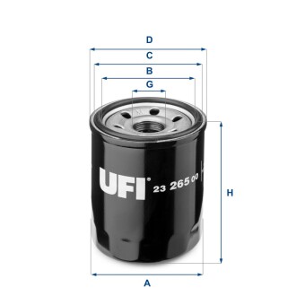 Фильтр масляный HONDA ACCORD 03-, MAZDA 626, MITSUBISHI COLT (выр-во) UFI 23.265.00