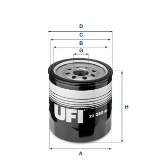 Фільтр оливний (СПЕЦВИКУП) UFI 23.280.00