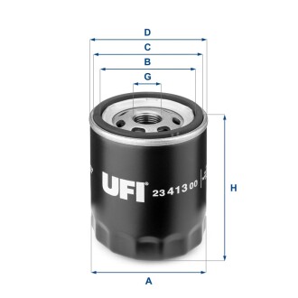 Фильтр масляный FORD FOCUS 04-, MAZDA 3,5,6 02- (выр-во) UFI 23.413.00