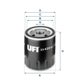 Фільтр масляний UFI 2343900