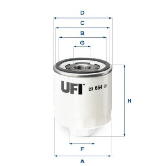 Фильтр масляный UFI 23.664.00