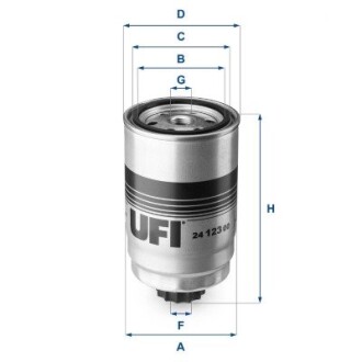 Фільтр паливний UFI 24.123.00