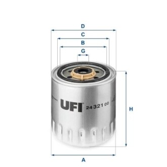 Фильтр топливный MB SPRINTER 96-06 (выр-во) UFI 24.321.00