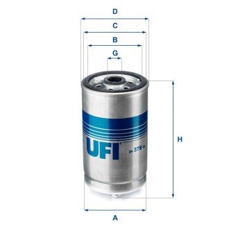 Паливний фільтр UFI 24.378.00